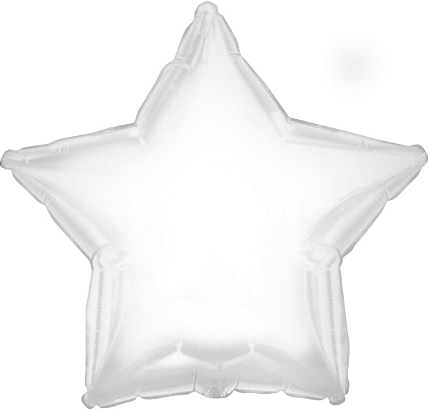 9" Airfill Only CTI White Star Balloon