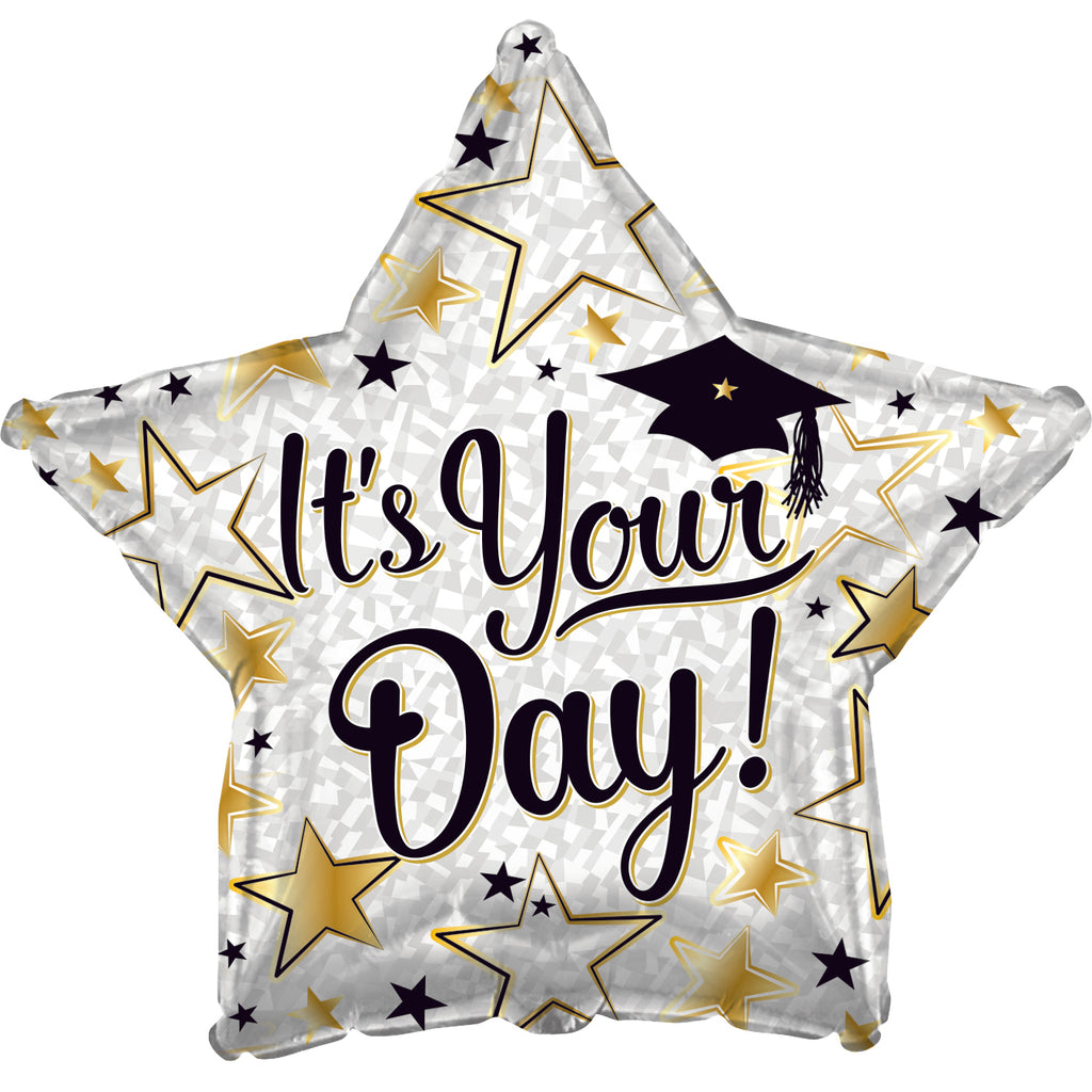 9" Airfill Only It's Your Day Grad Star Foil Balloons