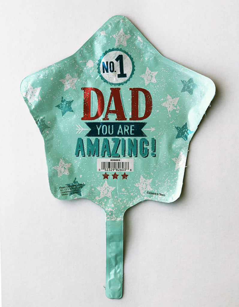 9" Airfill Only Dad Star Foil Balloon
