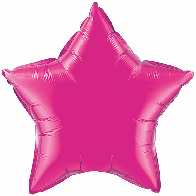 36" Star Foil Mylar Balloon Magenta