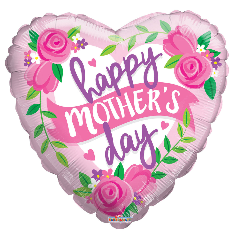 18" Happy Mother's Day Roses & Banner Balloon