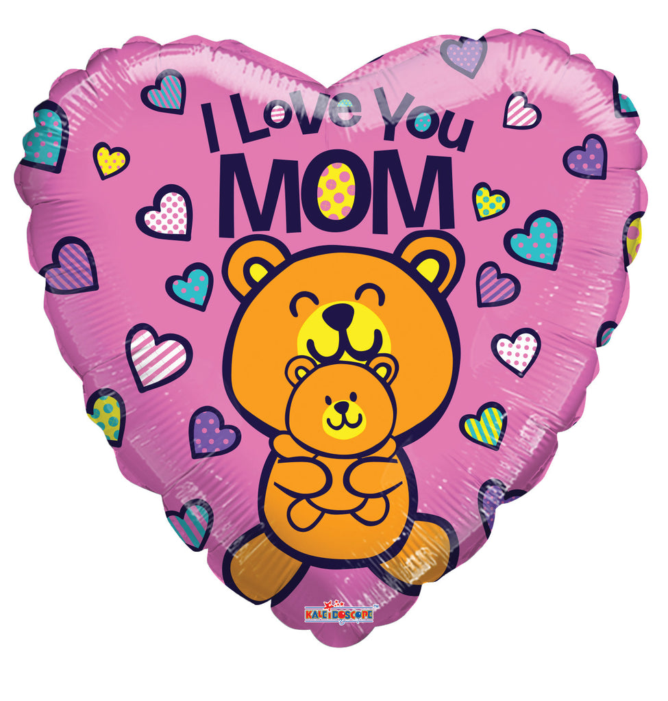 9" Airfill Only Love You Mom Bears Balloon