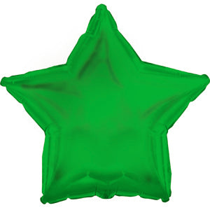 4.5" Airfill Only Green Star Balloon