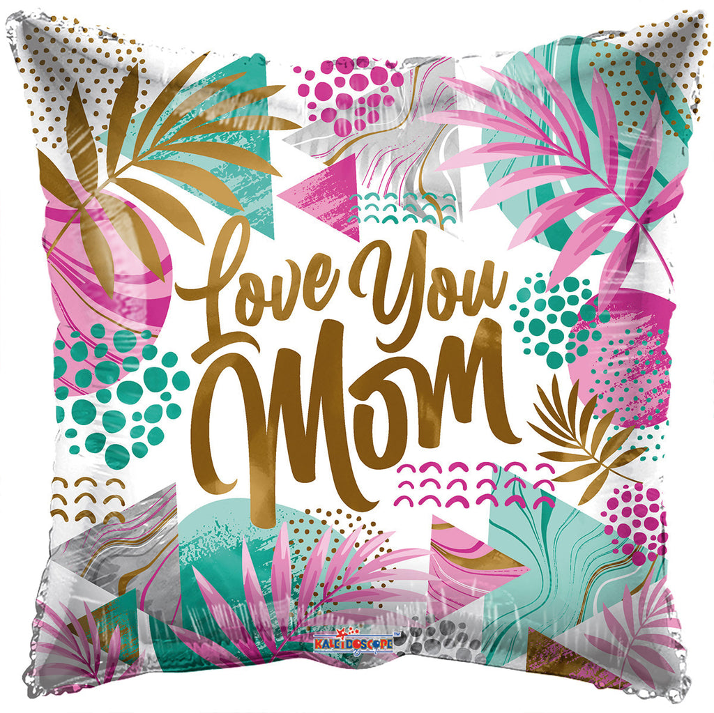18" Love You Mom Jungle Foil Balloon
