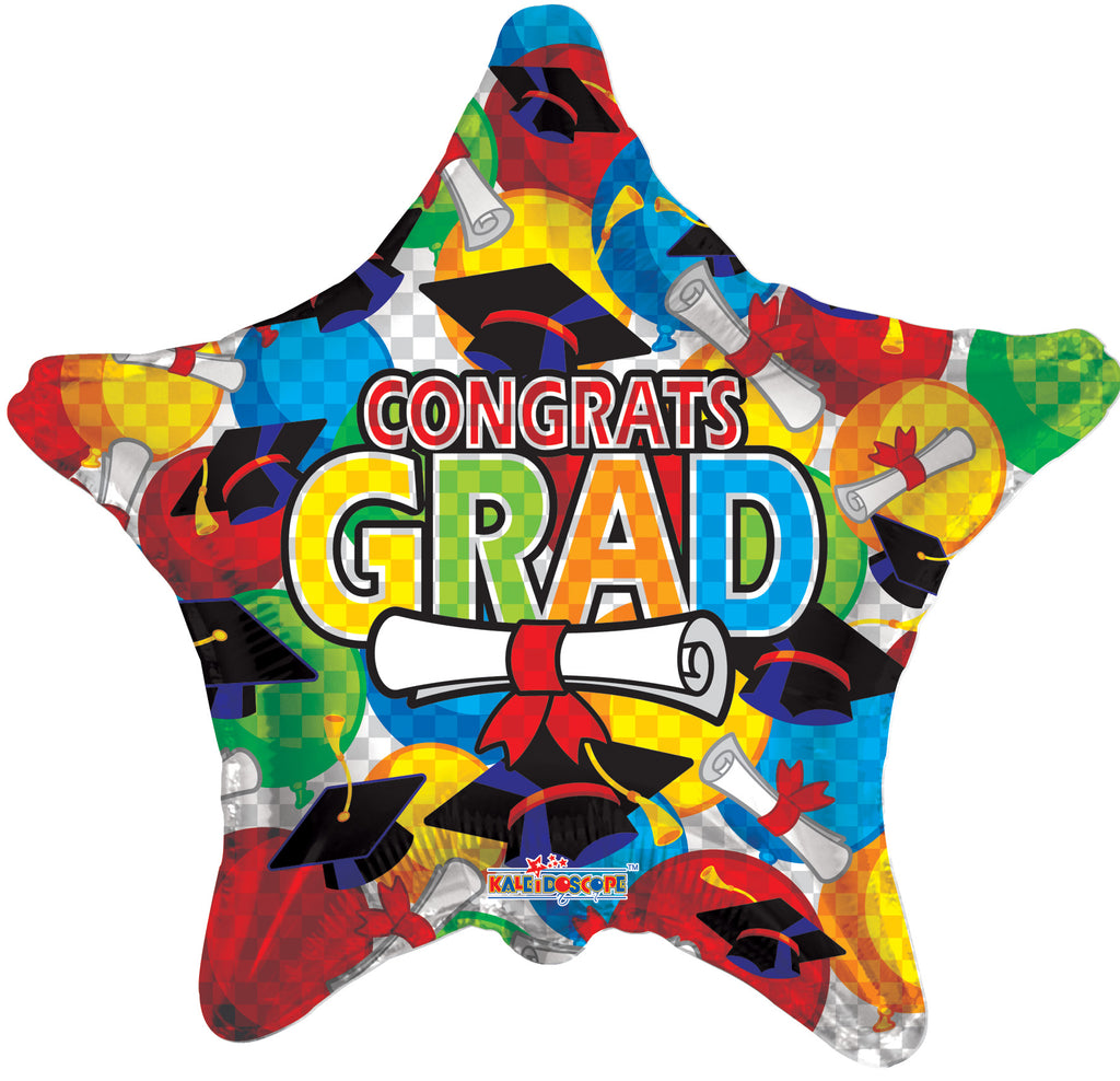 9" Airfill Only Congrats Grad Balloons Diploma And Caps