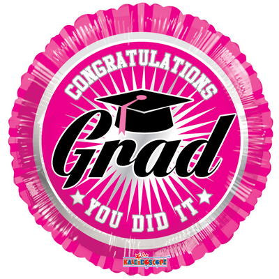 18" Congratulations Grad Pink Balloon