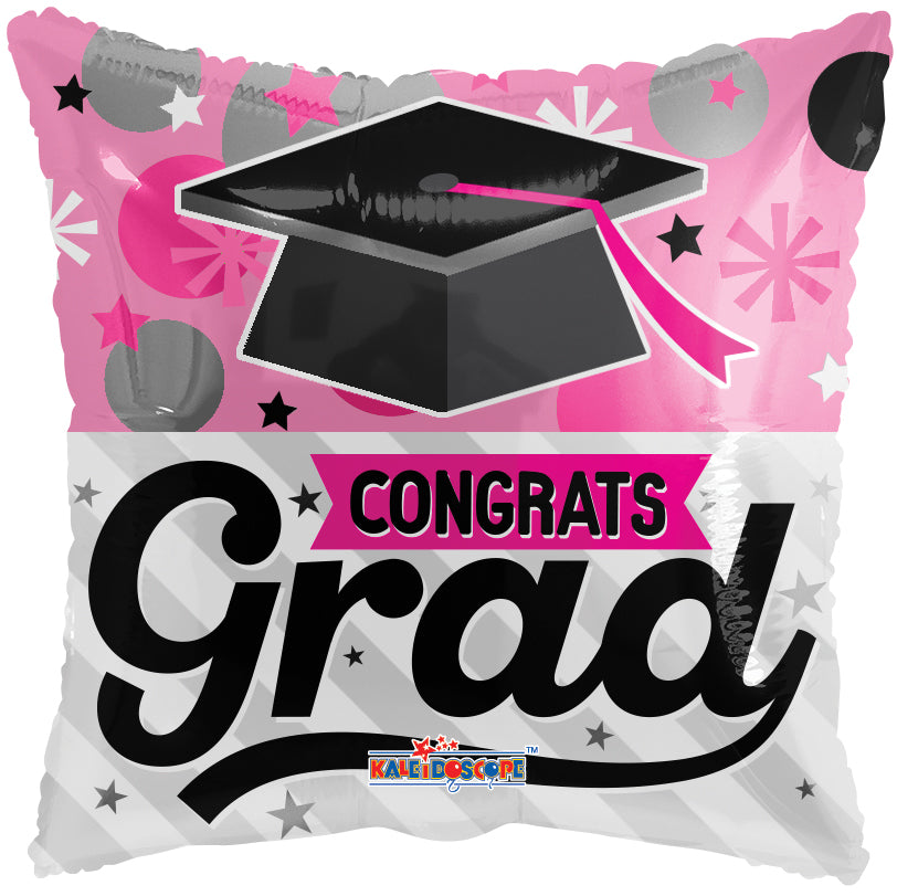 18" Pink Grad Balloon