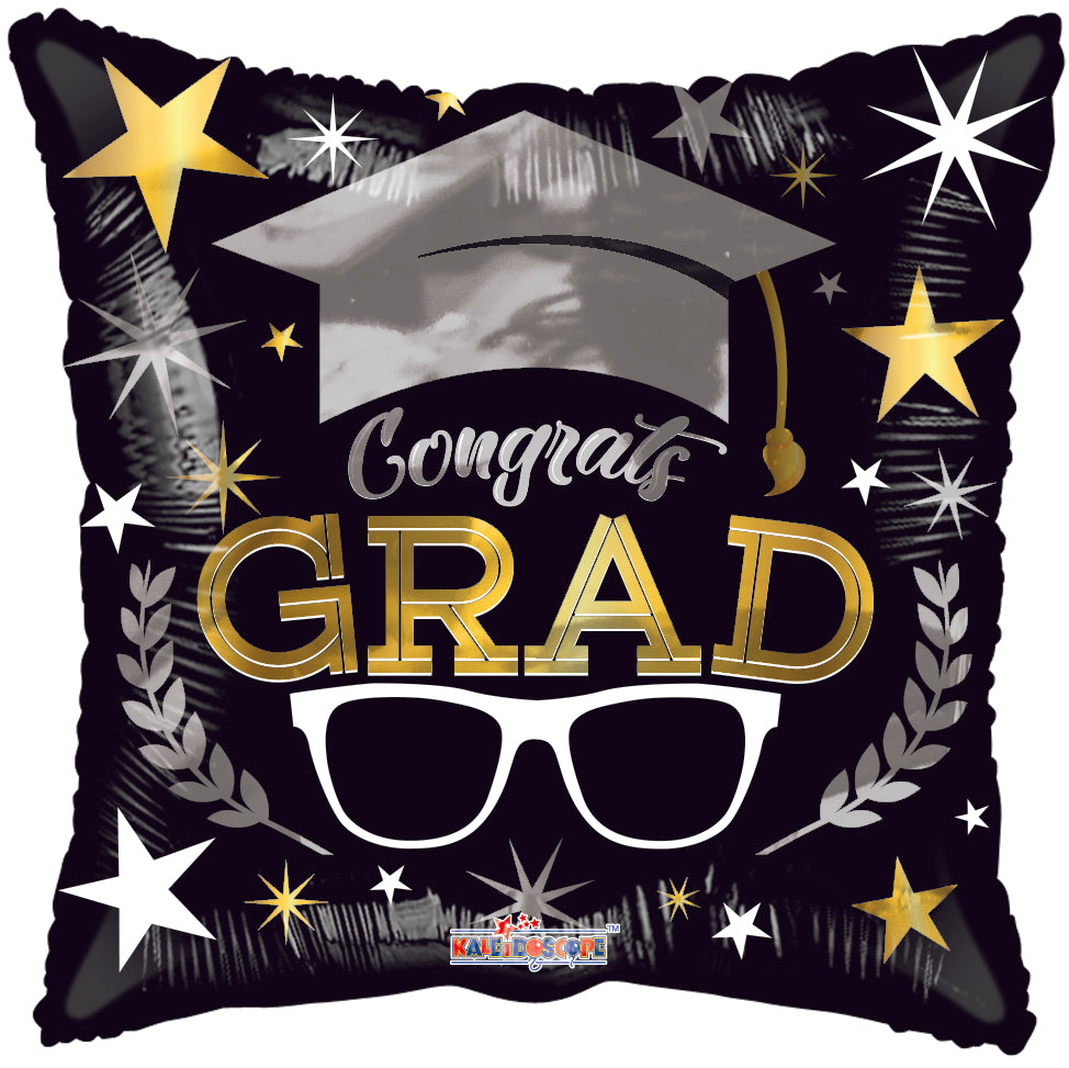 9" Airfill Only Congrats Grad Glasses Foil Balloon