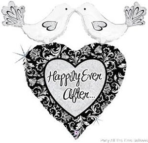 34" Happily Ever After Love Birds Balloon