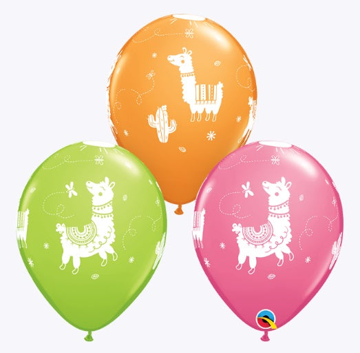 11" (May Contains Other Colors) Llama Balloons (50 Per Bag)