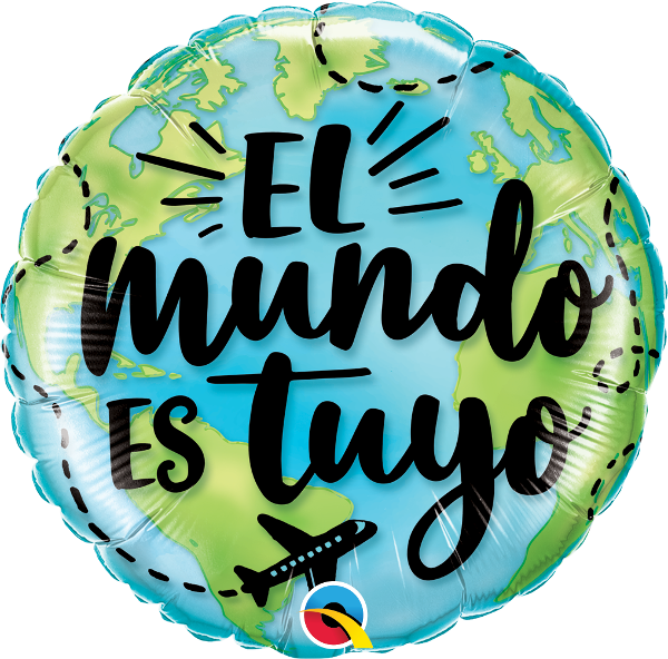 18" Round Felicidades Graduado World Foil Balloon (Spanish)