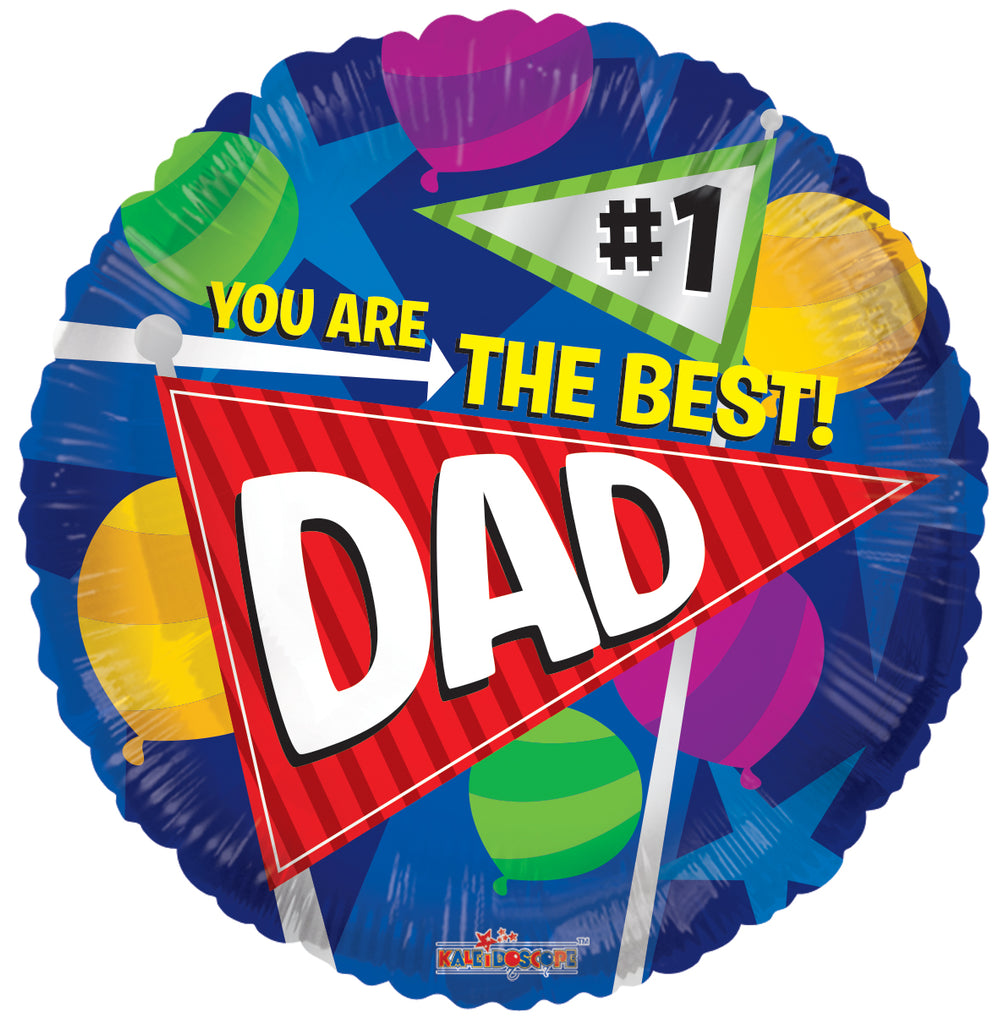 18" The Best Dad Pennants Balloon