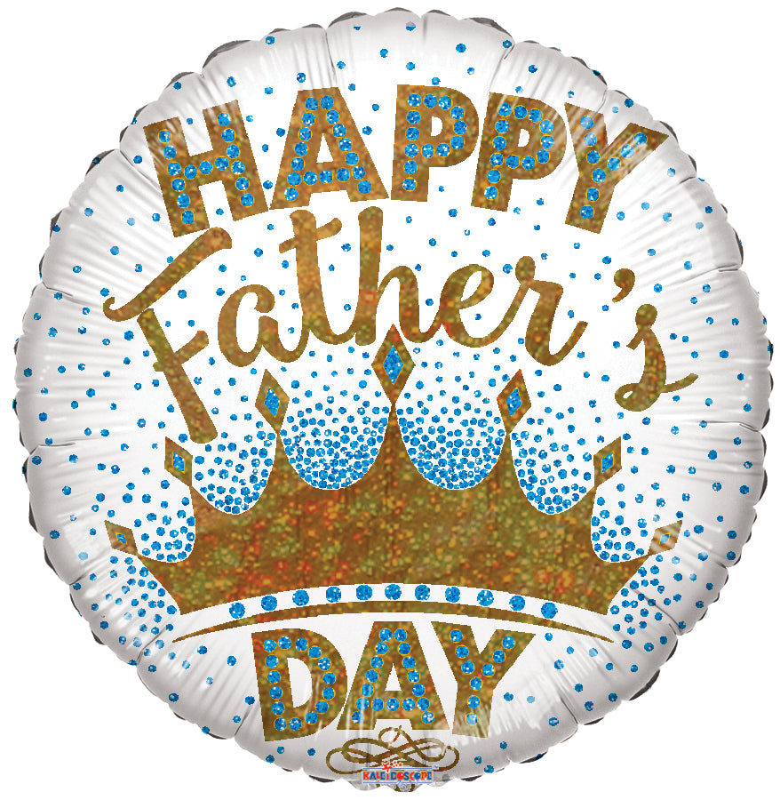 18" Happy Father's Day King Holographic Foil Balloon