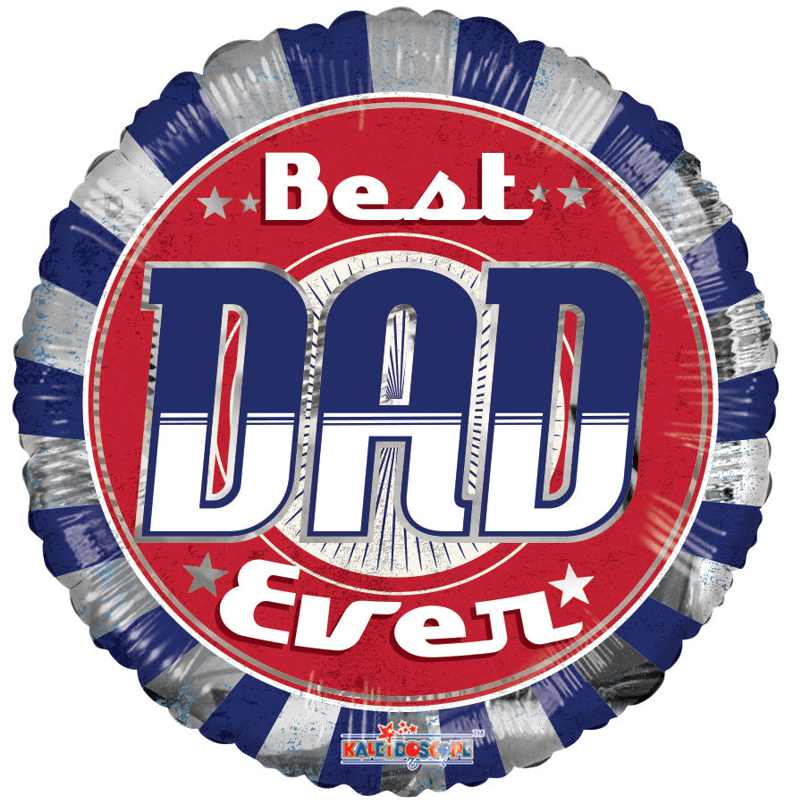 18" Best Dad Ever Vintage Foil Balloon