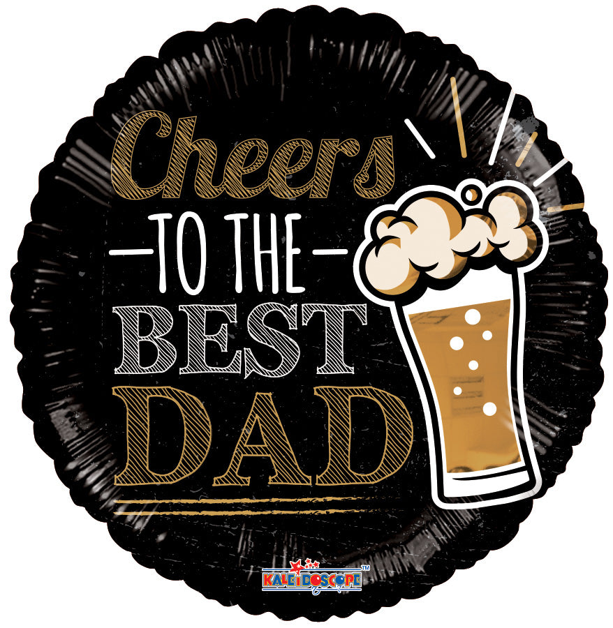 18" Cheers To The Best Dad Foil Balloon