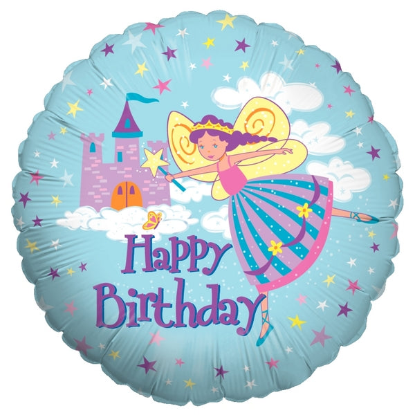 18" Balloon Packaged Fairy Princess Birthday