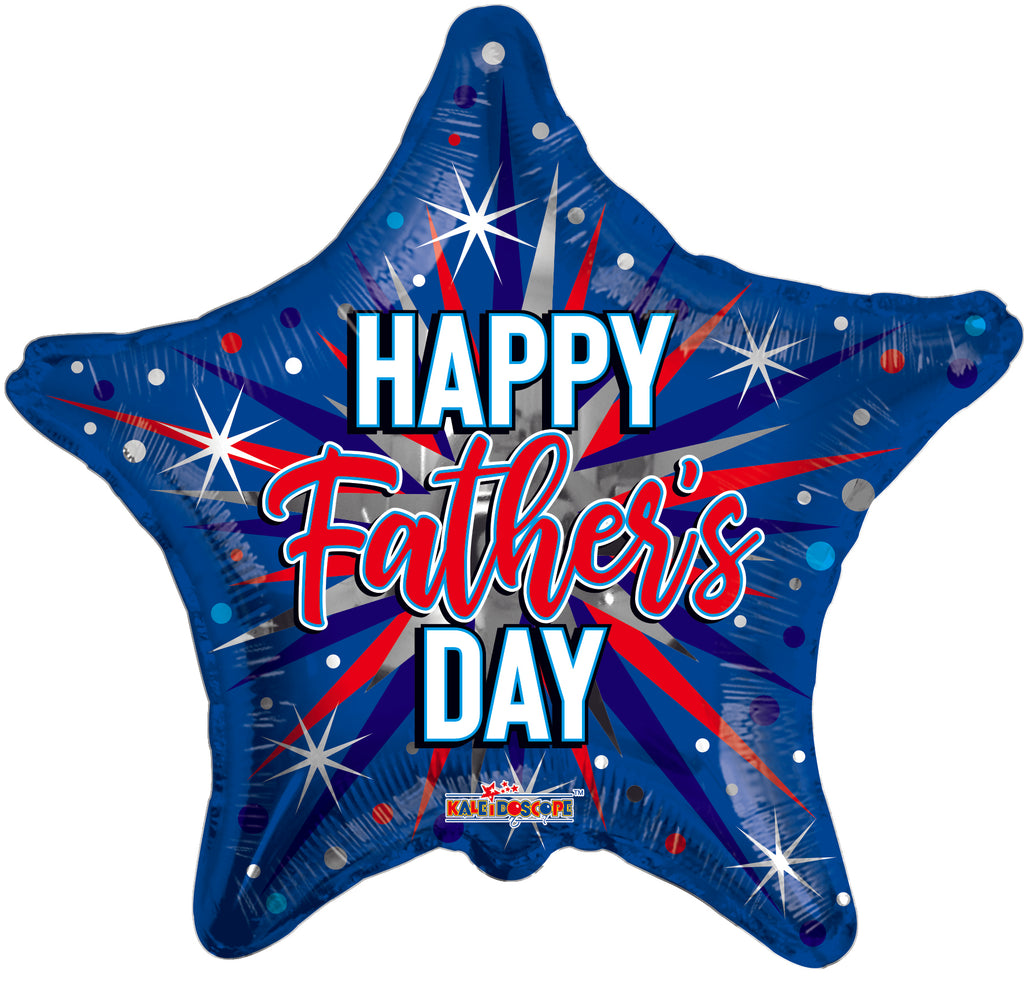 18" Father's Day Stars Foil Balloon