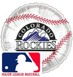 9" Airfill Only MLB Baseball Colorado Rockies Balloon