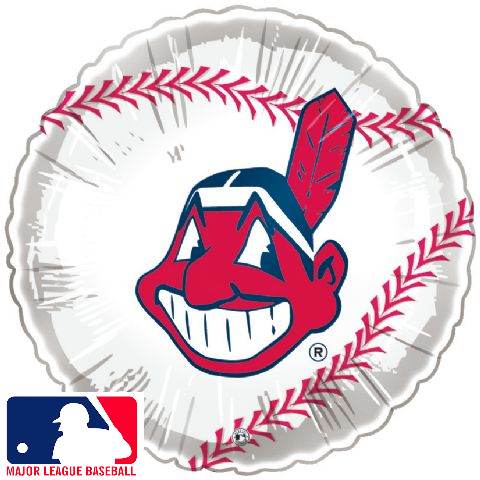 9" Airfill Only MLB Baseball Cleveland Indians Balloon