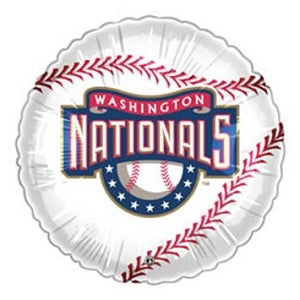 9" Airfill Only Baseball Washington Nationals Balloon