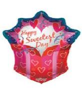 14" Airfill Only Sweetest Day Gift Jumbo Shape Balloon