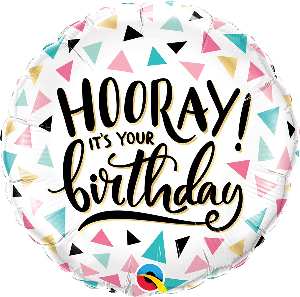 18" Birthday Hooray Foil Balloon