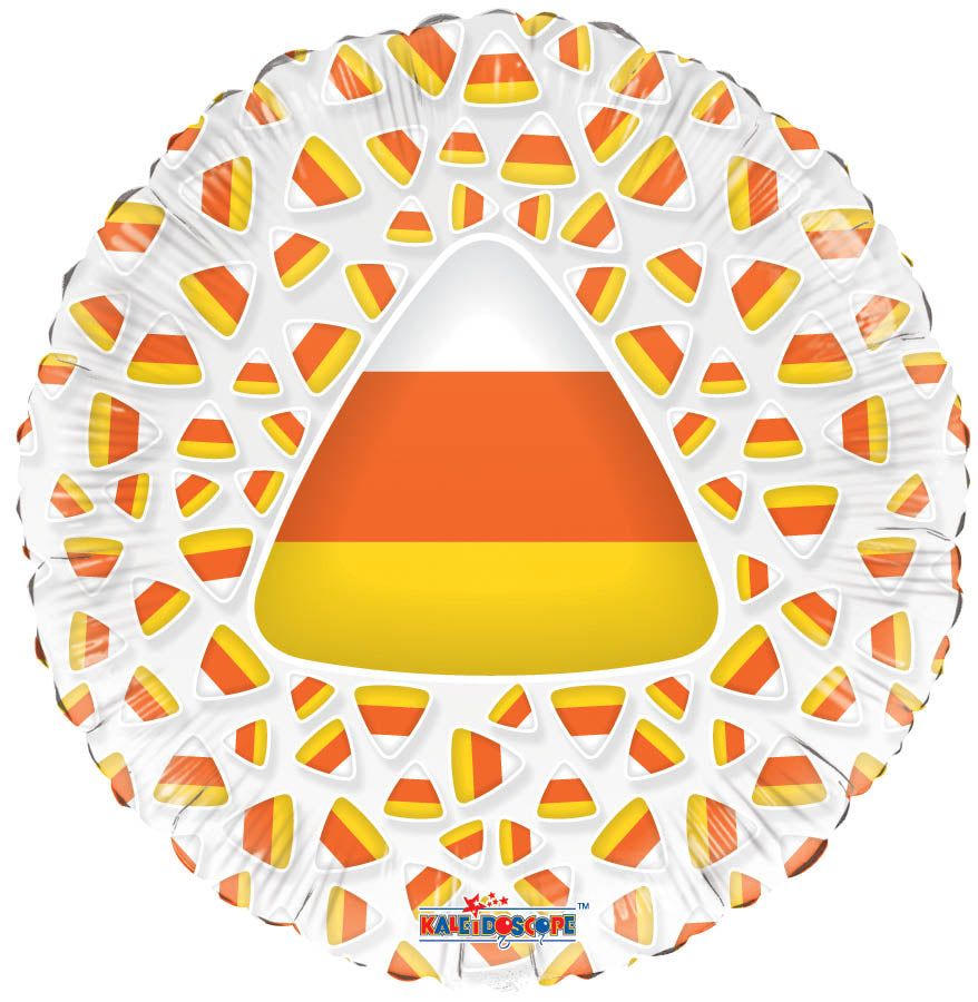 9" Airfill Only Candy Corn Clear View Balloon