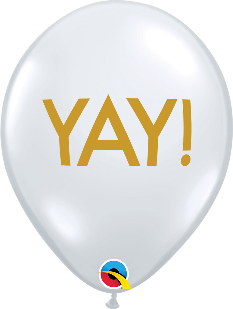 11" Simply Yay! Diamond Clear Latex Balloons