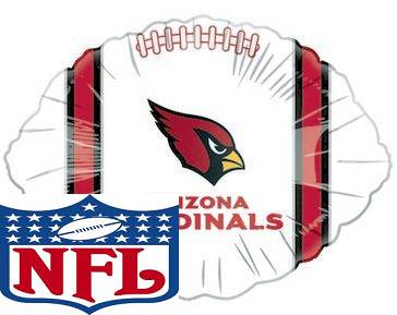 9" Airfill Only NFL Arizona Cardnials Football Balloon