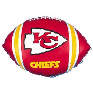9" Airfill Only NFL Football Balloon Kansas City Chiefs