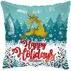 17" Happy Holidays Scene Foil Balloon