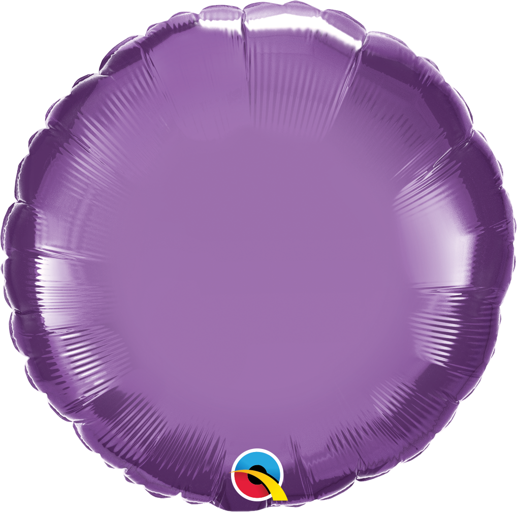 18" Round Qualatex Chrome Purple Foil Balloon