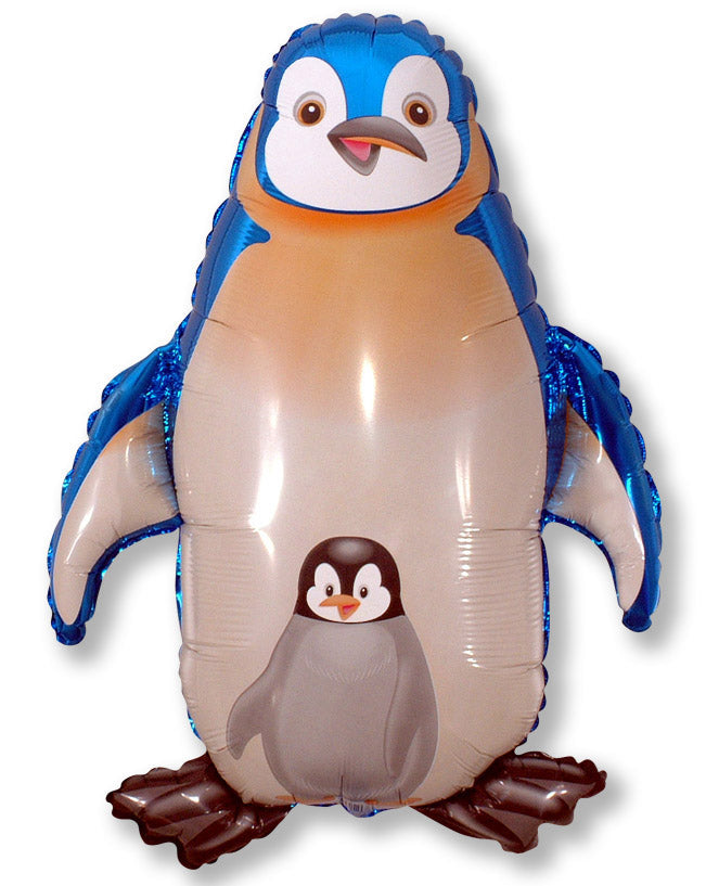 35" Jumbo Mylar Penguin Balloon Blue