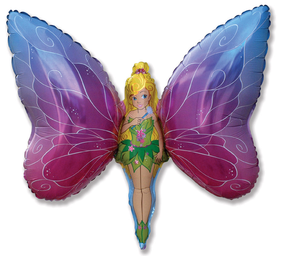 38" Lady Butterfly Fairy Princess Foil Balloon
