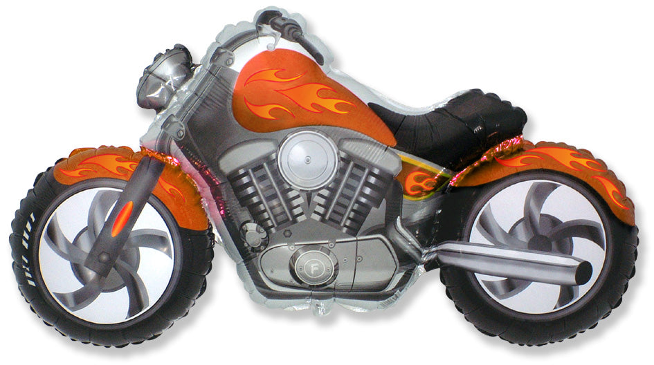 45" Motorcycle Orange Balloon