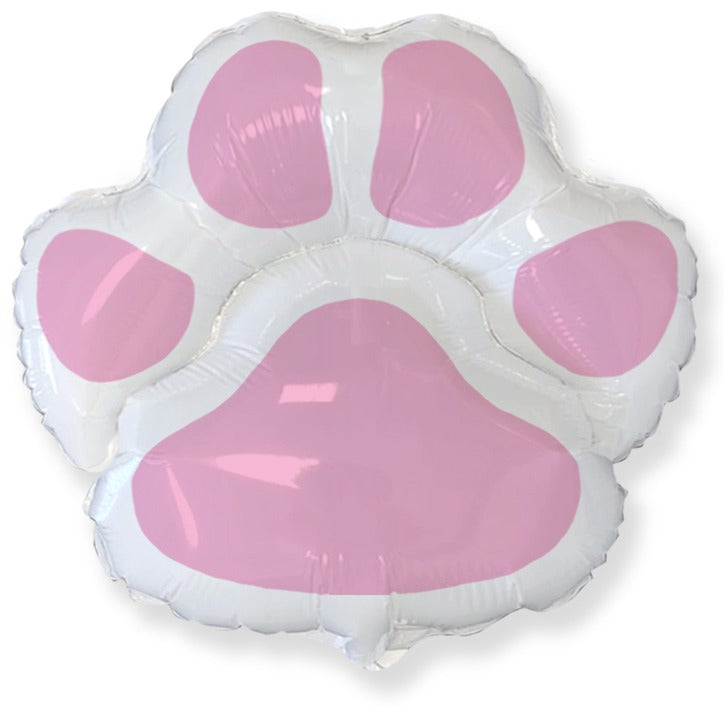 30" Dog Paw Footprint Rose Foil Balloon
