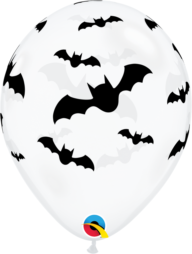 11" Bats Diamond Clear Latex Balloons (50 Per Bag)
