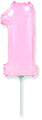 14" Airfill Only Flexmetal Foil Balloon Number "1" Pastel Pink