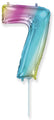 14" Airfill Only Flexmetal Foil Balloon Number "7" Gradient