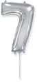 14" Airfill Only Flexmetal Foil Balloon Number "7" Silver