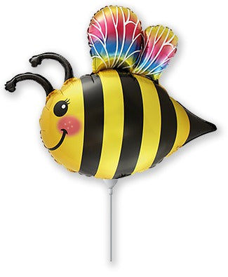 11" Airfill Only Happy Bee Mini Foil Balloon