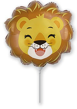 9" Airfill Only Lion Head Mini Foil Balloon