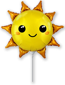 Airfill Only Mini Sun Foil Balloon