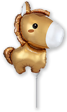 Airfill Only Baby Horse Brown Foil Balloon