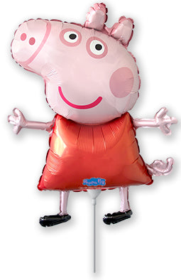 14" Airfill Only Peppa Pig Mini Foil Balloon