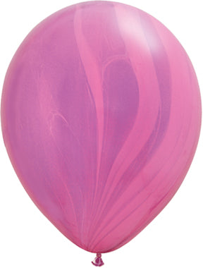 11" Pink Violet Rainbow Super Agate Latex Balloons