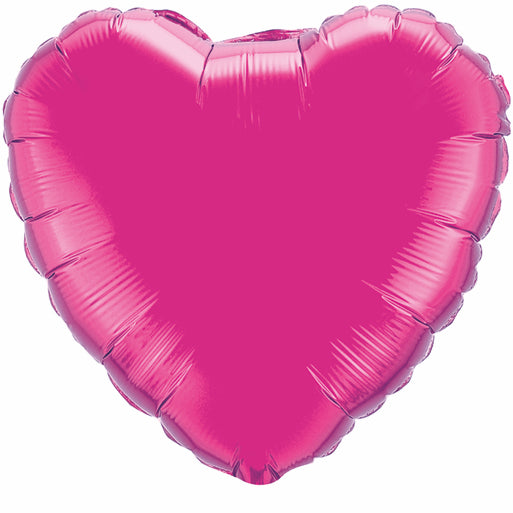 36" Heart Foil Mylar Balloon Magenta