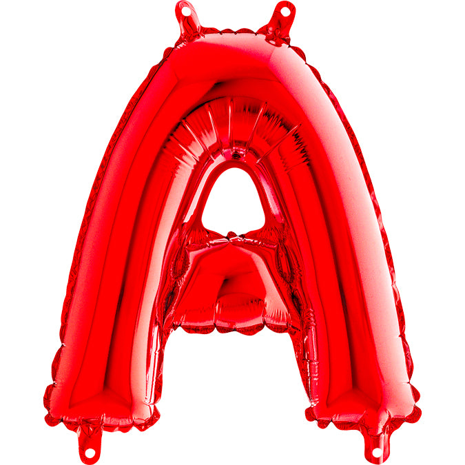 14" Airfill Only Foil Balloon Self Sealing Letter A Red