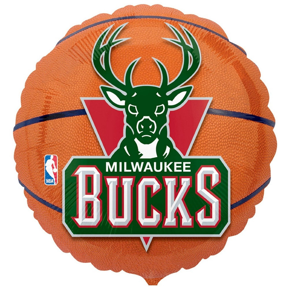 18" NBA Milwaukee Bucks Basketball Balloon