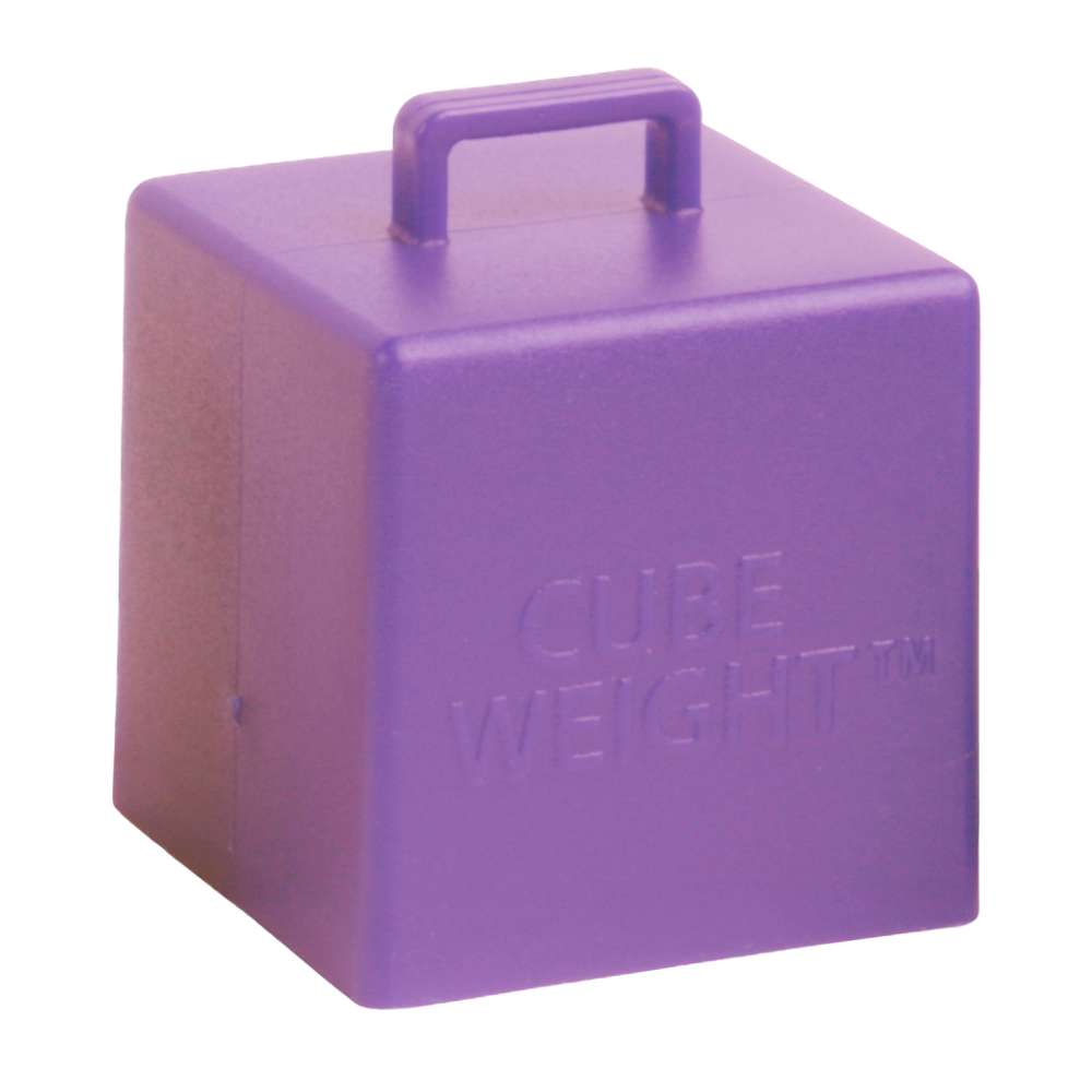 65 Gram Cube Balloon Weight (10 Per Bag): Lilac